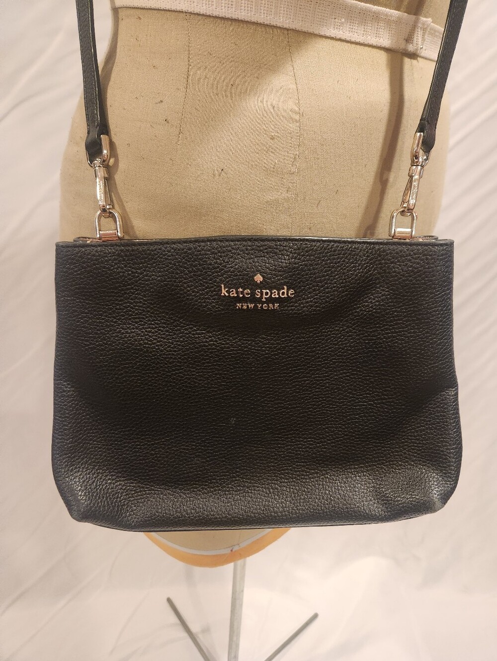 Kate Spade Black Pebbled Leather Shoulder Bag